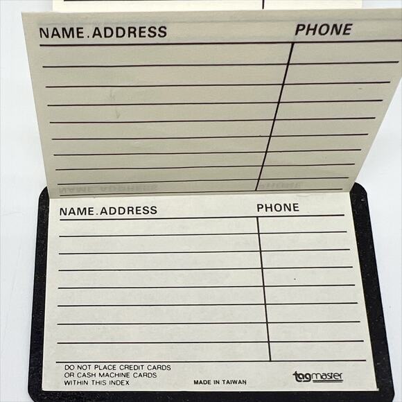 Lot of 2 Vintage Accordion Style Magnetic Folding Address Books US Airways - Picture 4 of 5